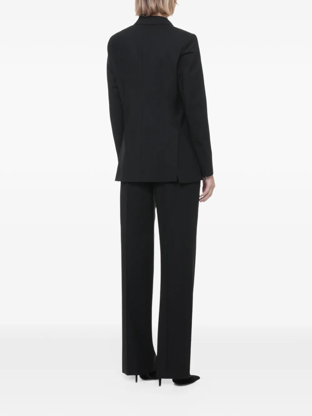 Lardini double-breasted peak-lapel jacket Zwart