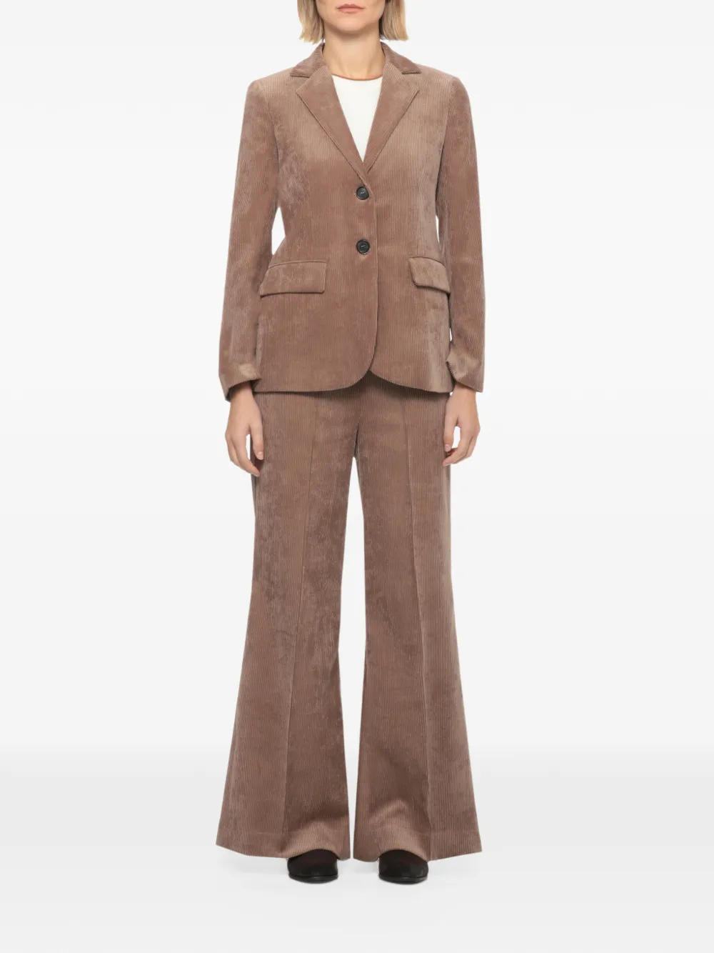 D.Exterior Ribfluwen blazer Beige