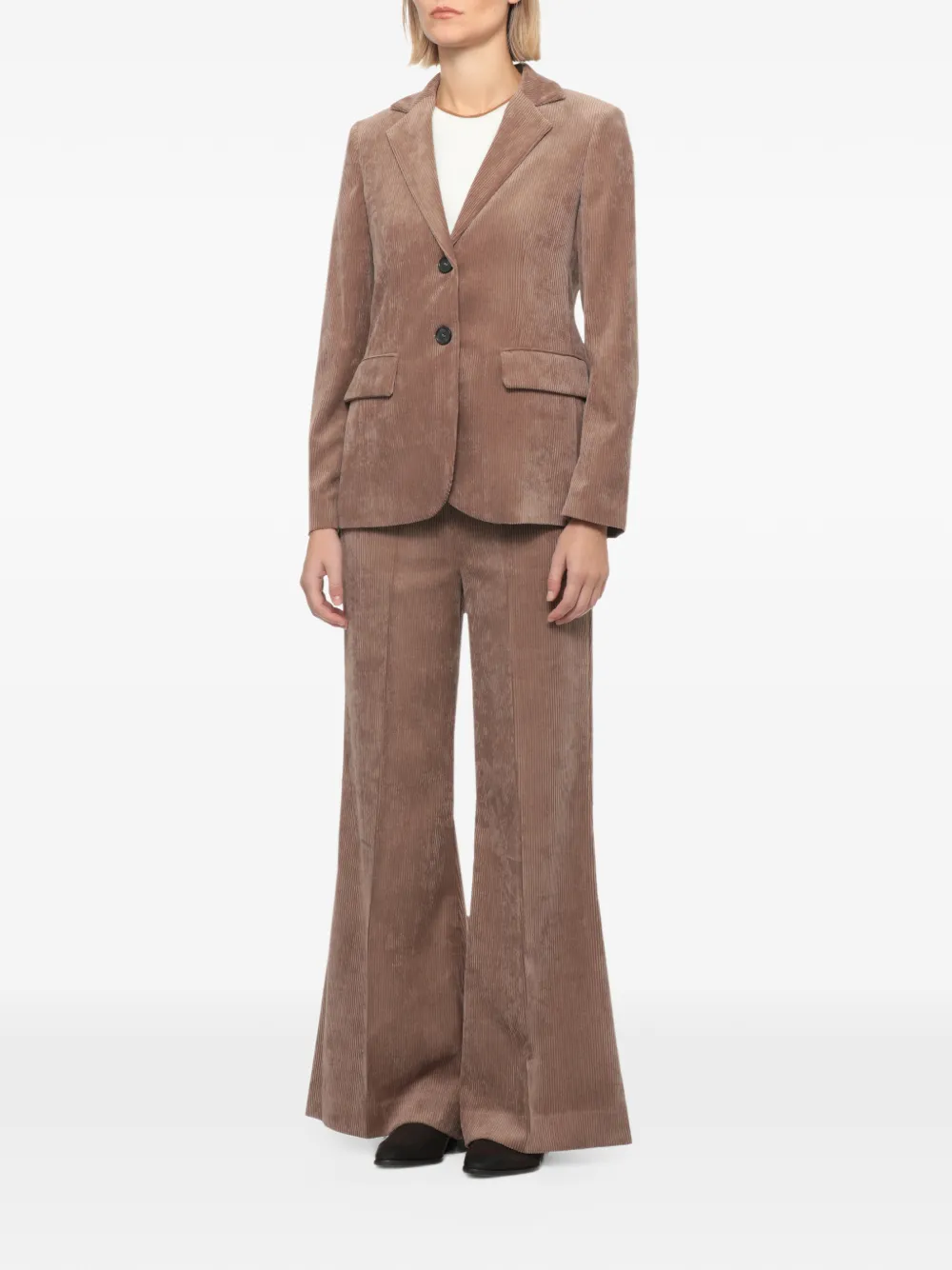 D.Exterior Ribfluwen blazer Beige