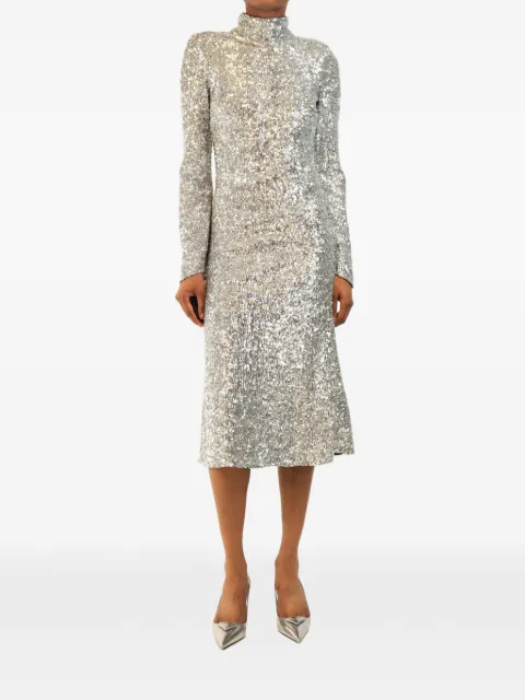 Rebecca Vallance vestido midi bordado con lentejuelas