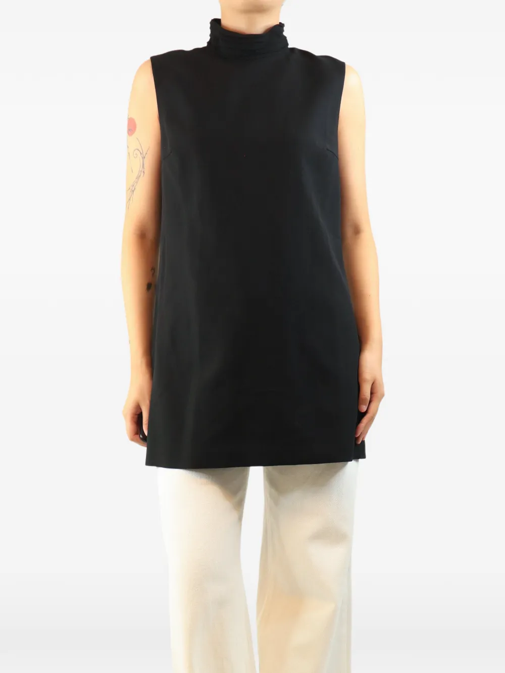 Loro Piana Pre-Owned sleeveless high-neck top - Black