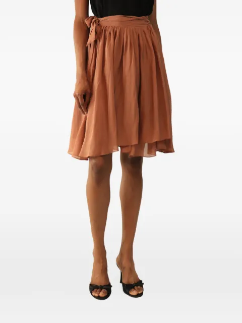 Chloé Vintage silk wrap midi skirt