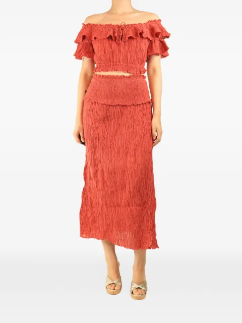 ZIMMERMANN plissé skirt and top set