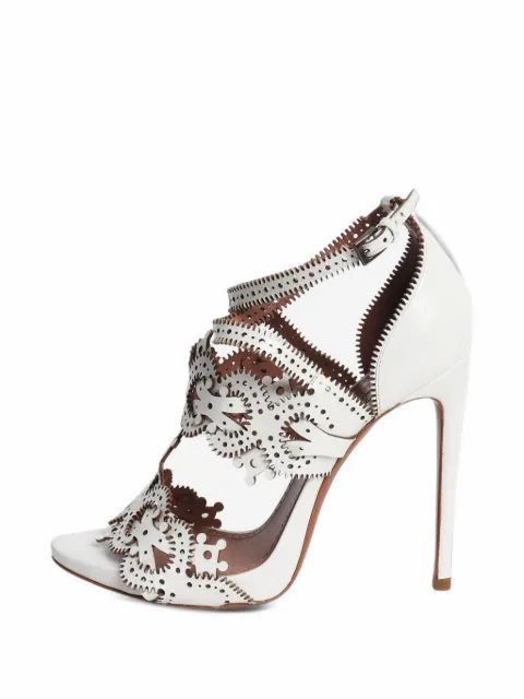 Alaïa Pre-Owned laser-cut leather sandals
