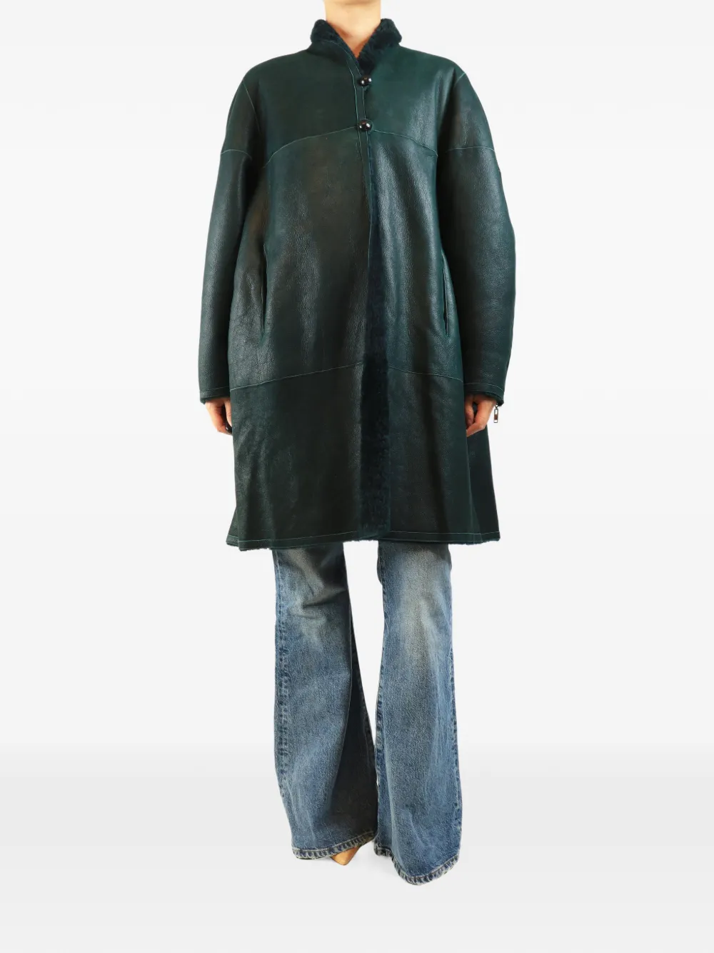 Isabel Marant Vintage Abazoe reversible shearling coat - Grün