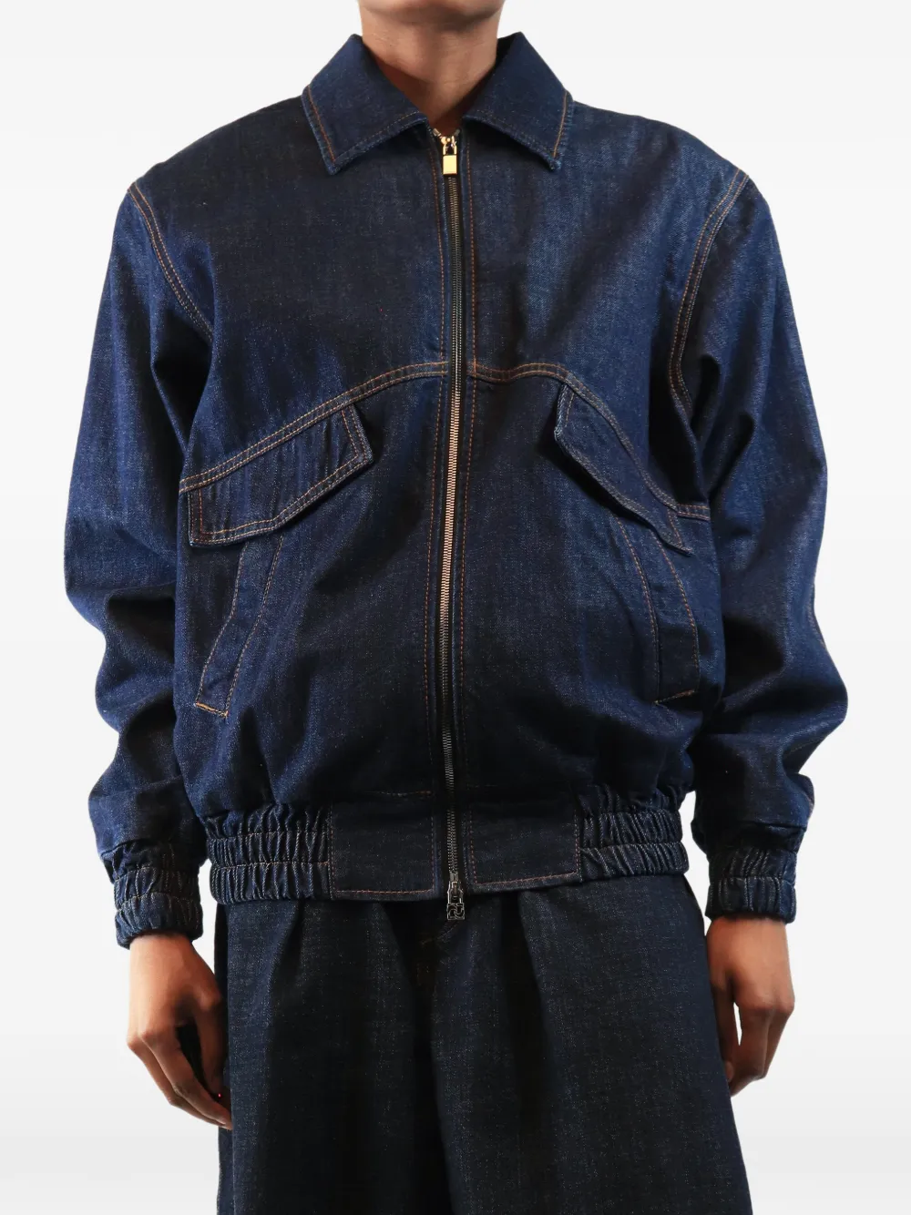 Magda Butrym oversized denim bomber jacket - Bleu Magda Butrym oversized denim bomber jacket - Bleu
