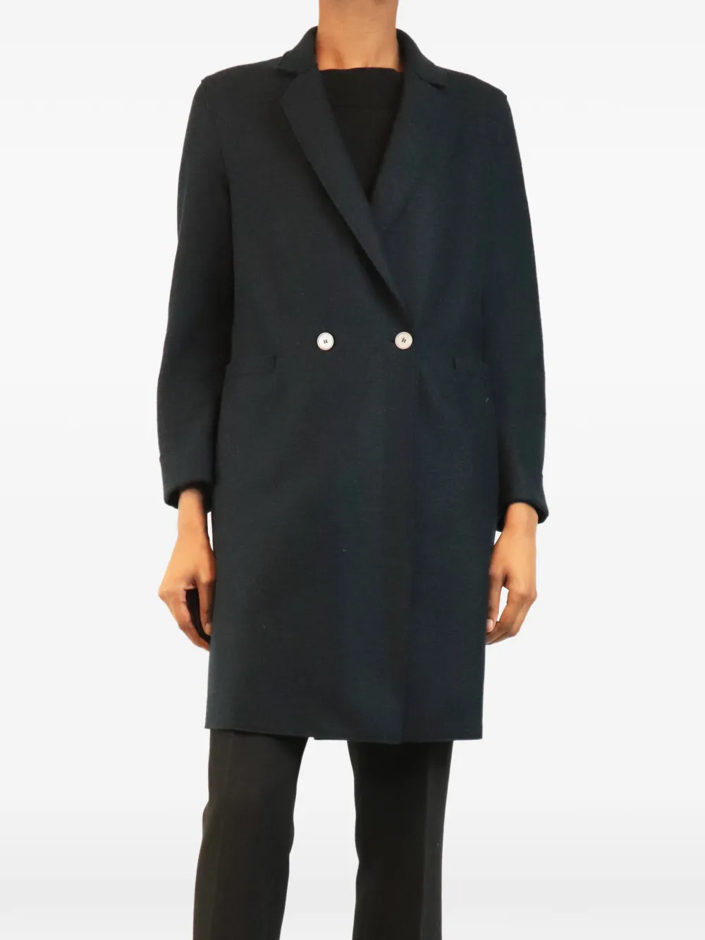 Harris Wharf London double-breasted pea coat - Blau