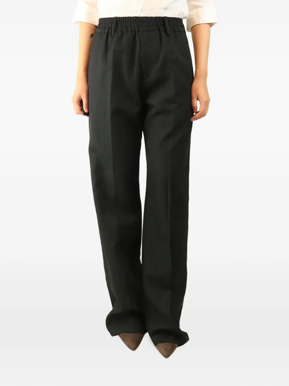 Burberry Pre-Owned elasticated straight-leg trousers - Schwarz