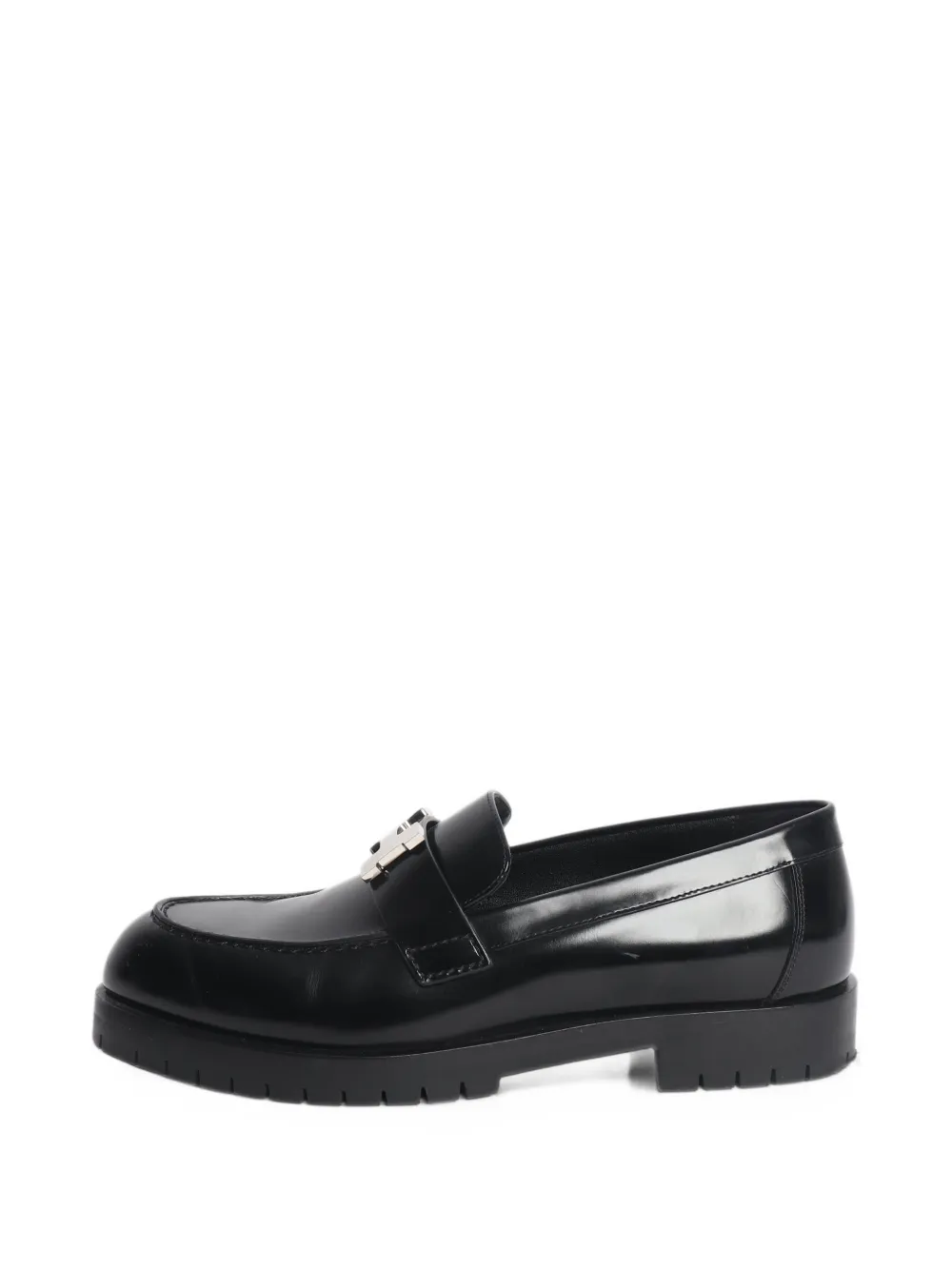 Hermès Pre-Owned Faubourg logo-detail loafers - Schwarz