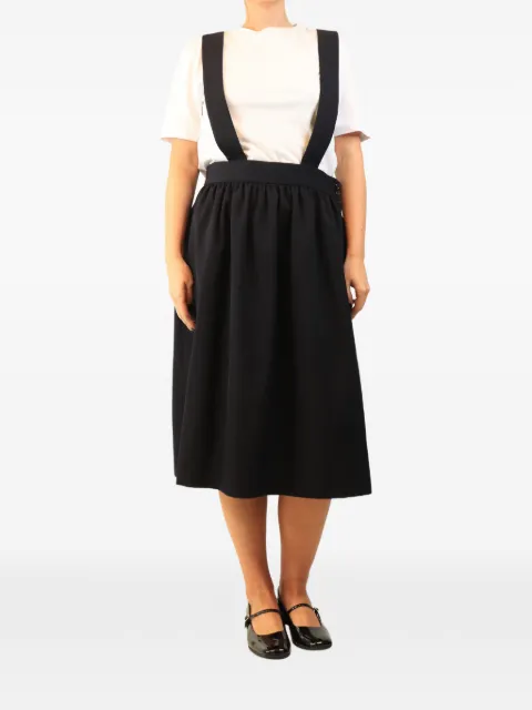 Comme Des Garçons Pre-Owned crossover-strap pinafore midi dress