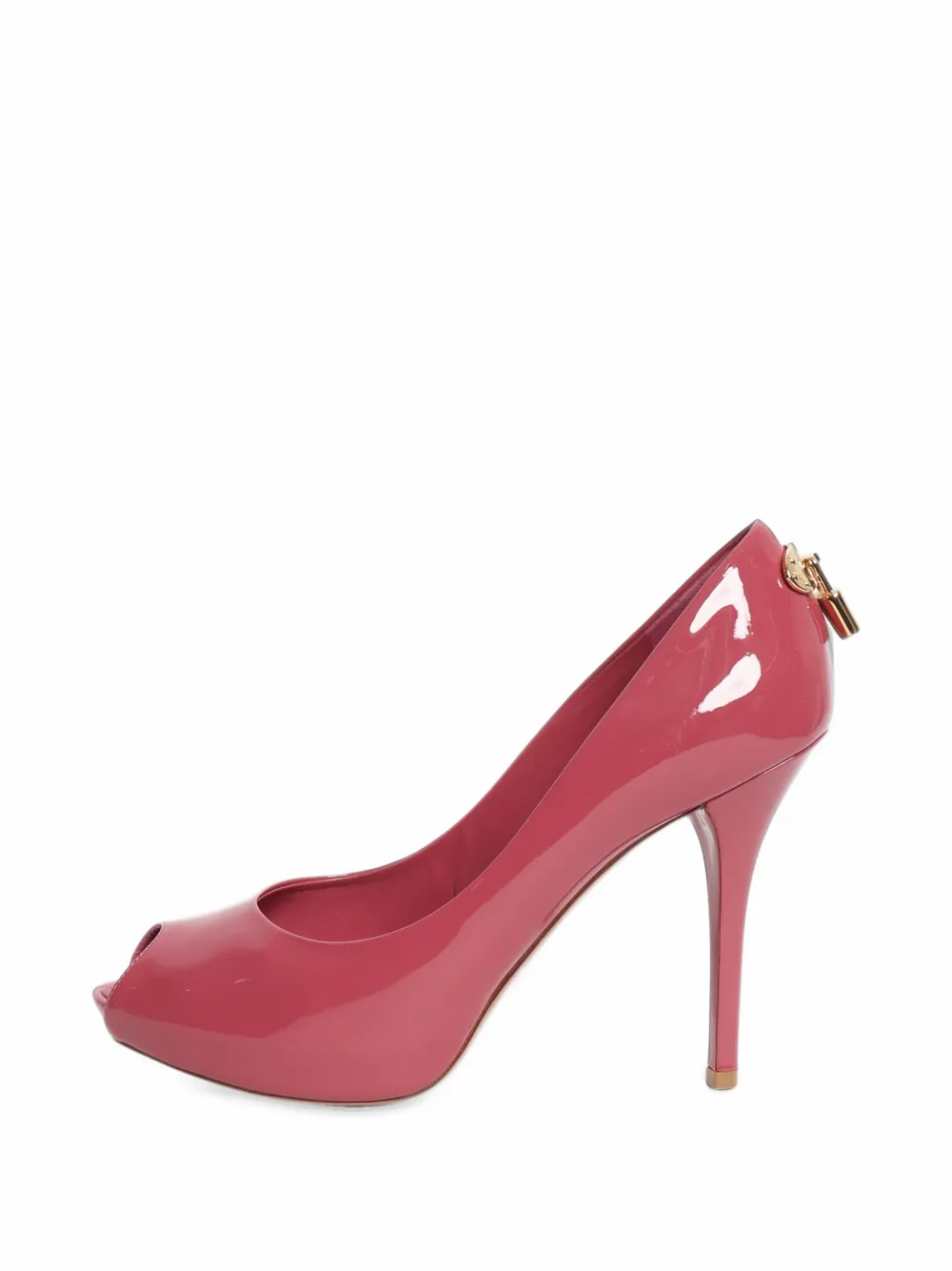 Louis Vuitton Pre-Owned patent-leather peep-toe heels - Rosa