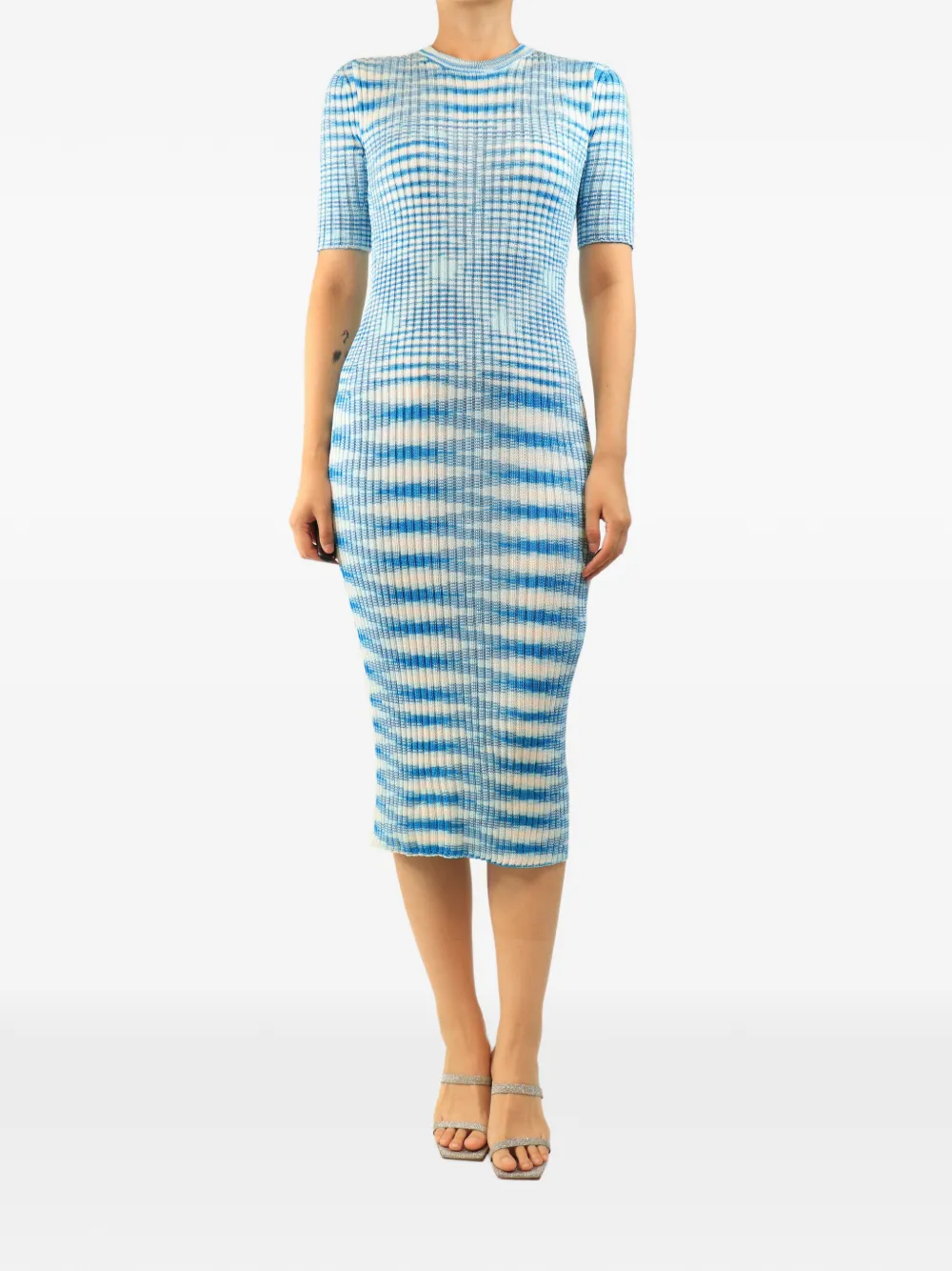 Missoni Pre-Owned rib-knit midi dress - Blue