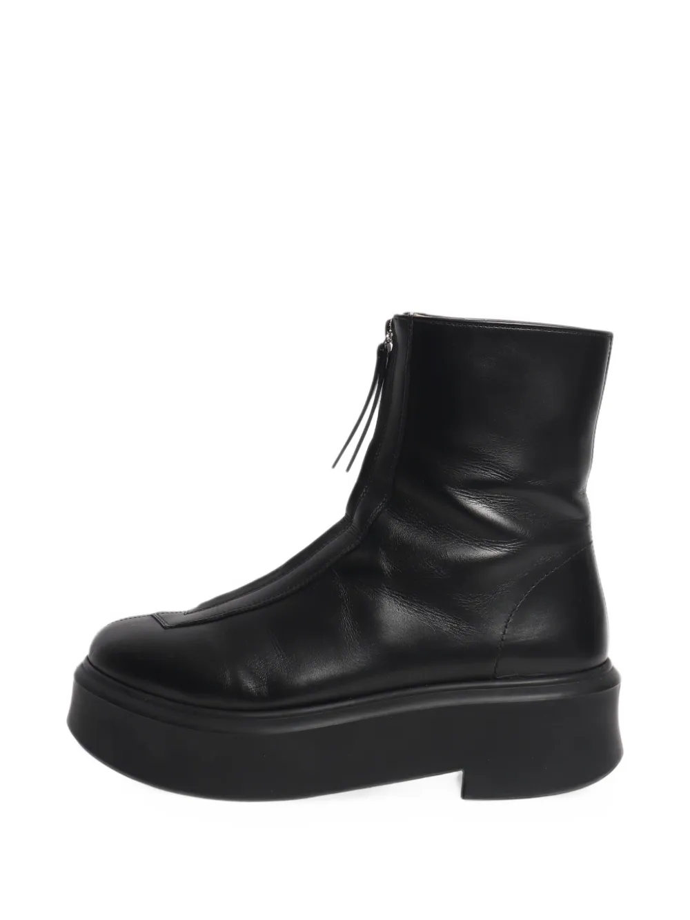 The Row Pre-Owned zip-front ankle boots - Schwarz