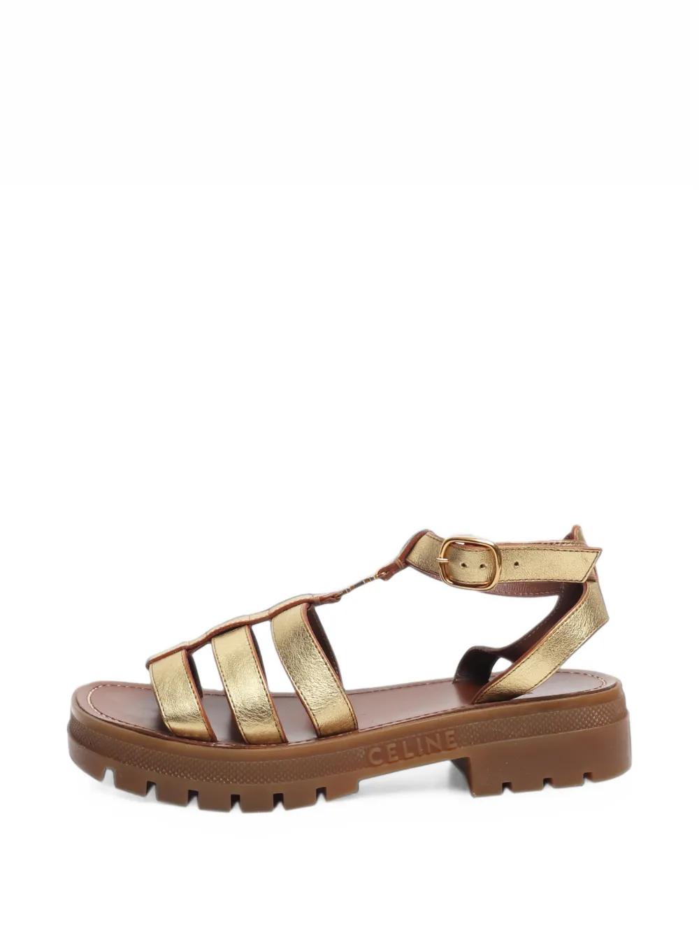 Celine Pre-Owned Clea Triomphe sandals - Gold