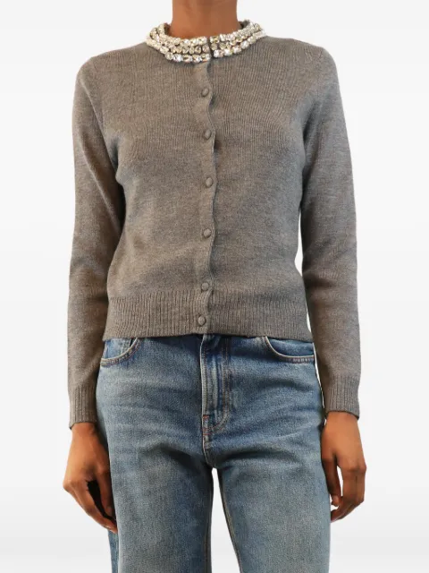 Veronica Beard Bejewelled wool cardigan