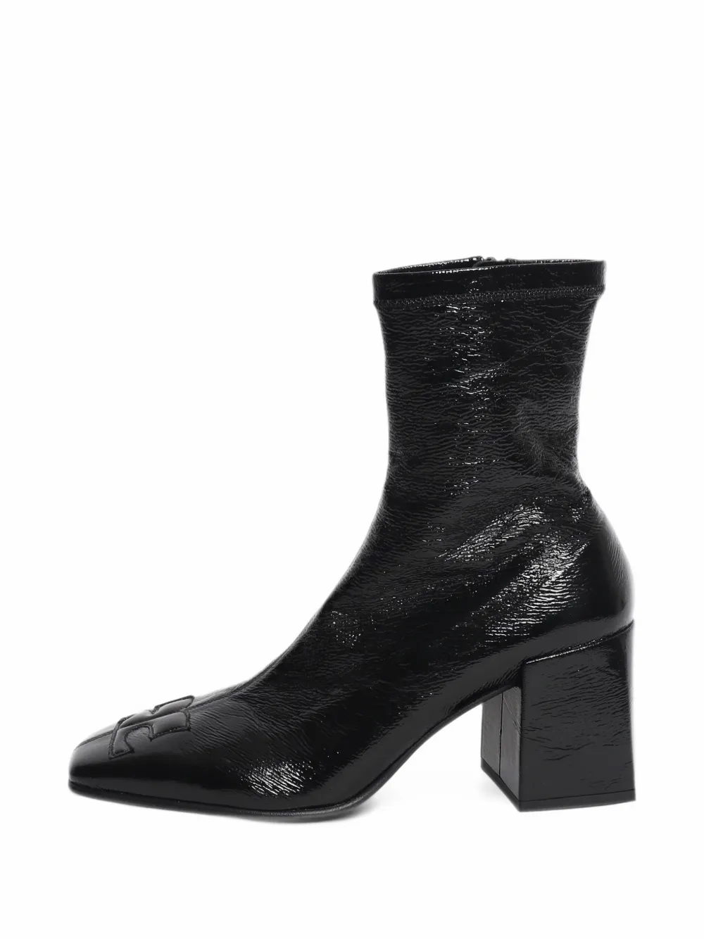 Courrèges Pre-Owned Reedition vinyl ankle boots - Schwarz