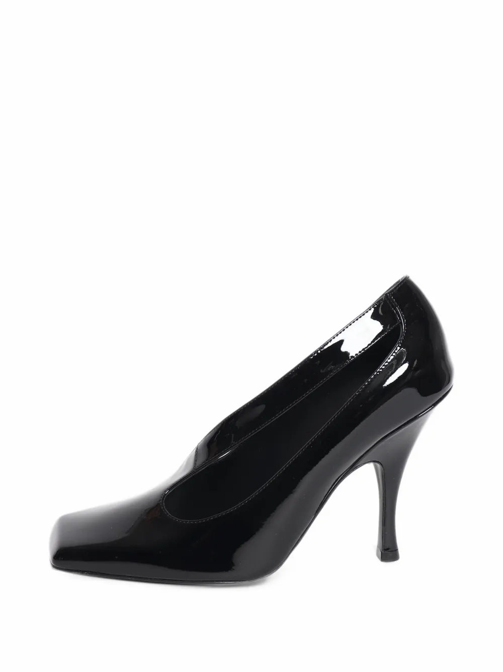 KHAITE Pre-Owned Eva asymmetric pumps - Schwarz