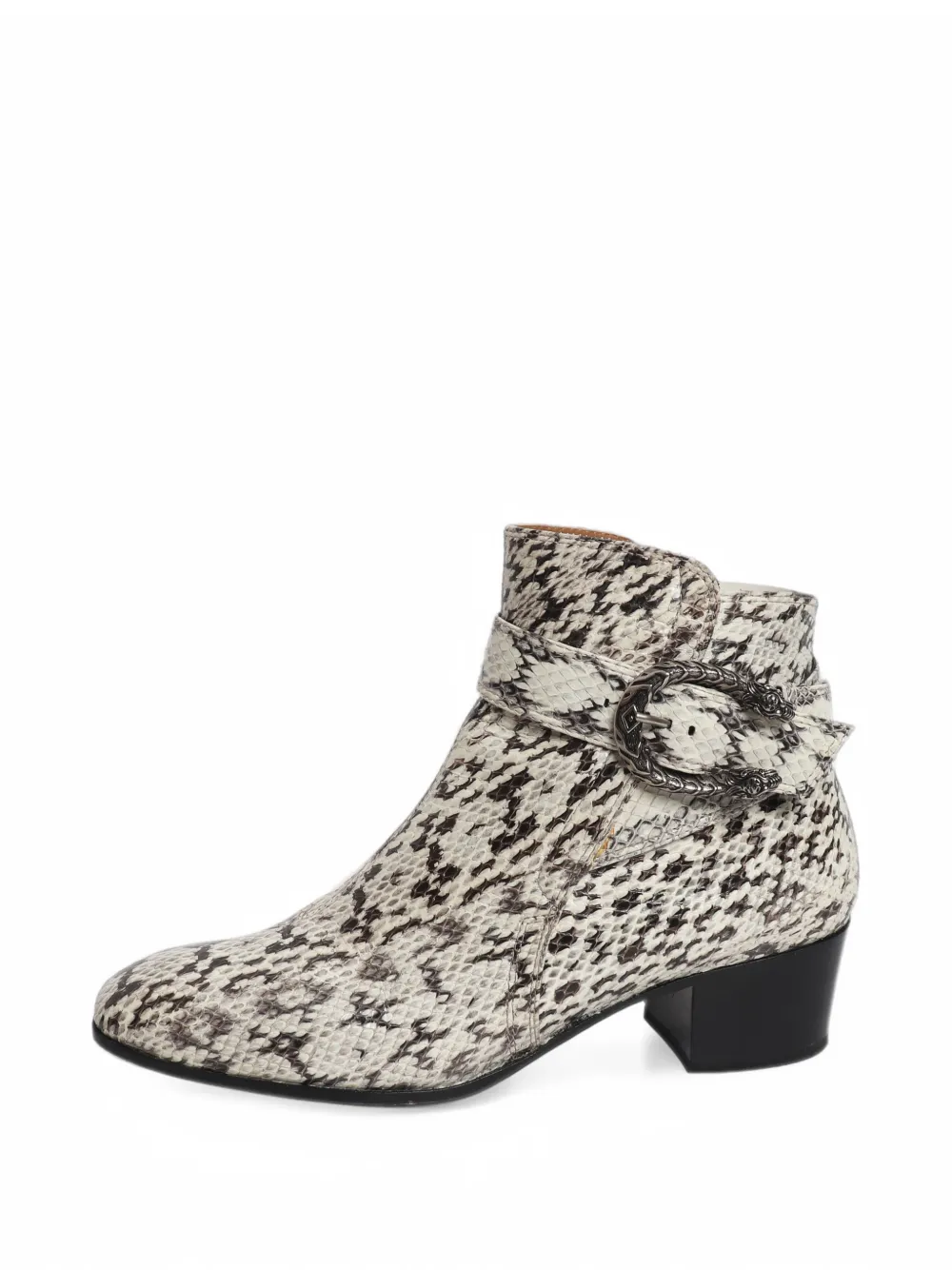 Gucci Pre-Owned buckle-detail biker boots - Weiß