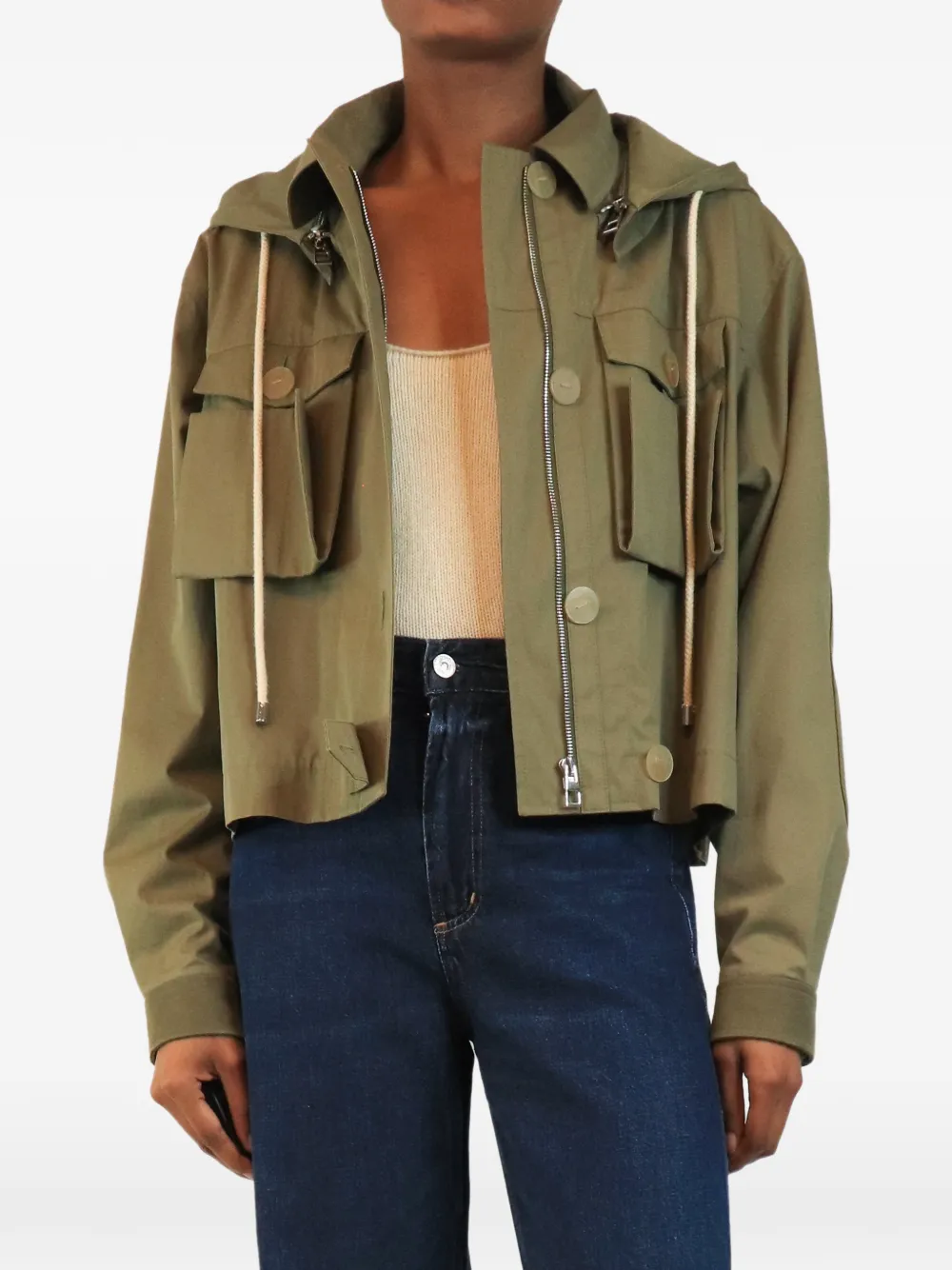 Loewe Pre-Owned hooded cotton jacket - Grün