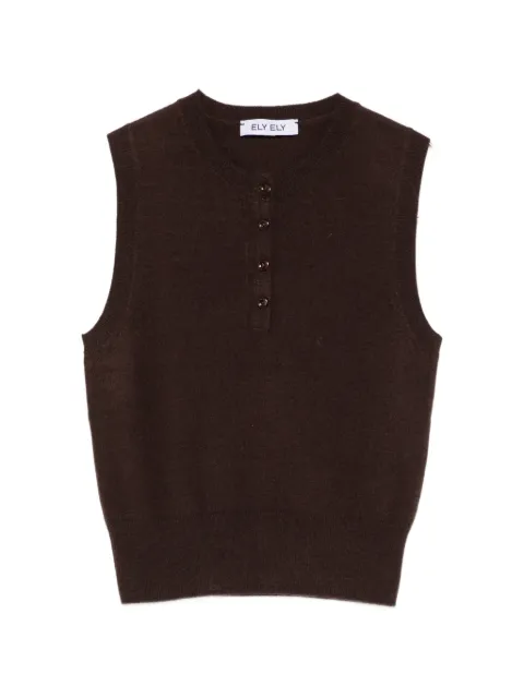 ELY ELY button-placket sleeveless vest