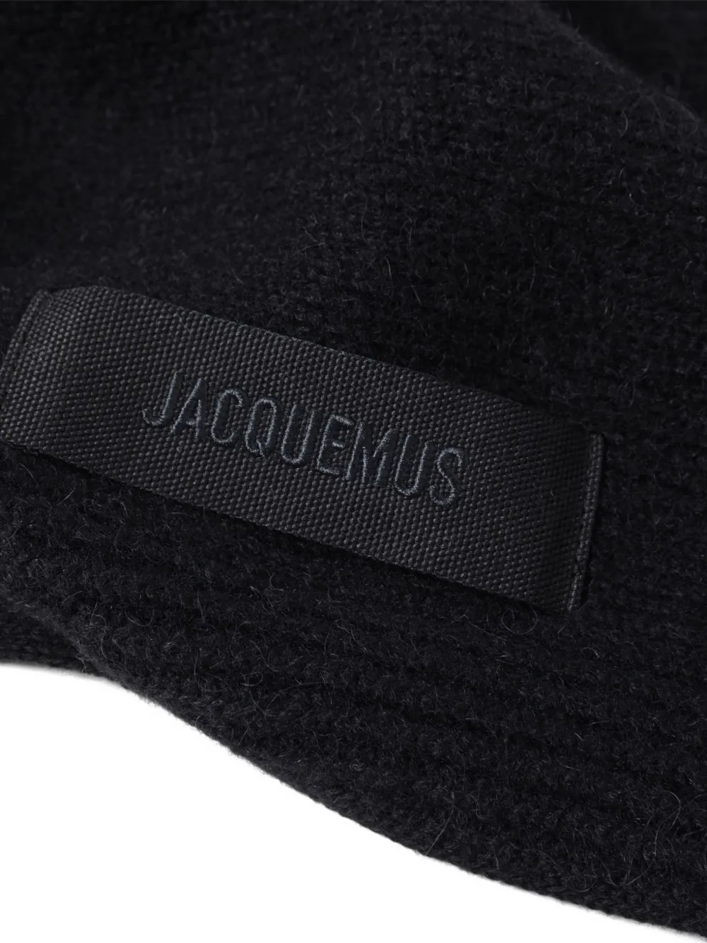 Jacquemus logo-patch scarf Zwart