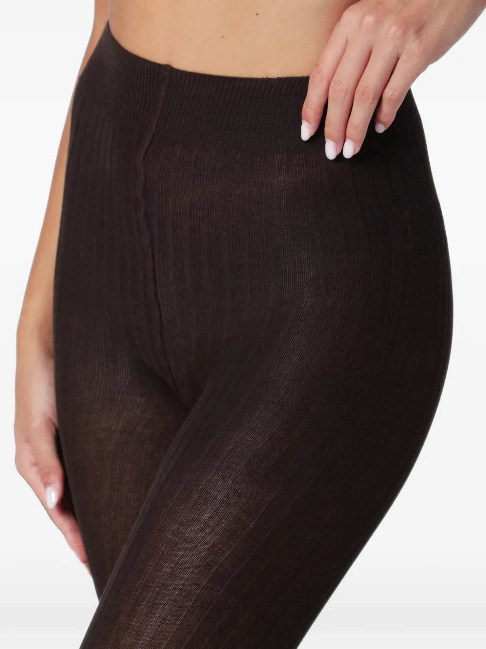 Max Mara ribbed-knit tights Bruin