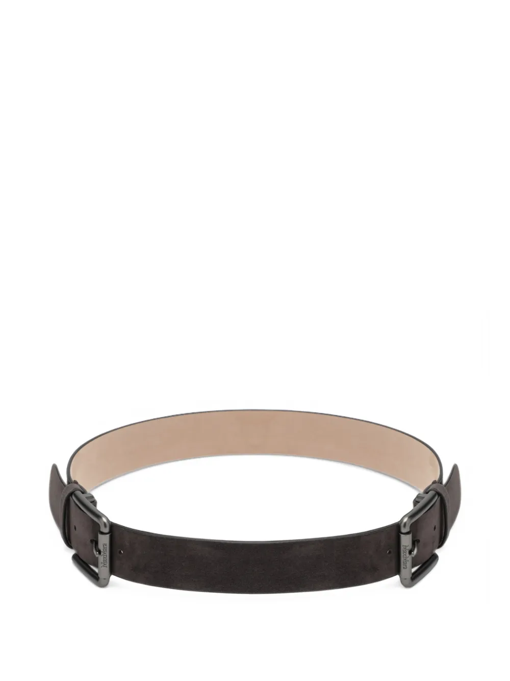 Max Mara studded leather belt - dark brown - Marrone