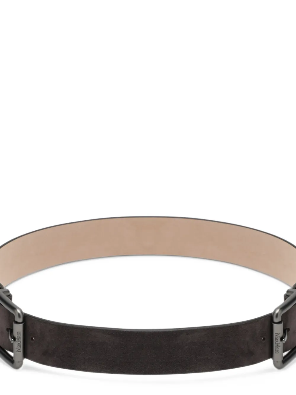 Max Mara studded leather belt dark brown Bruin