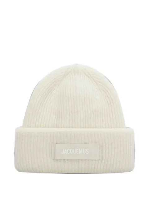 Jacquemus Le Bonnet logo-patch beanie hat