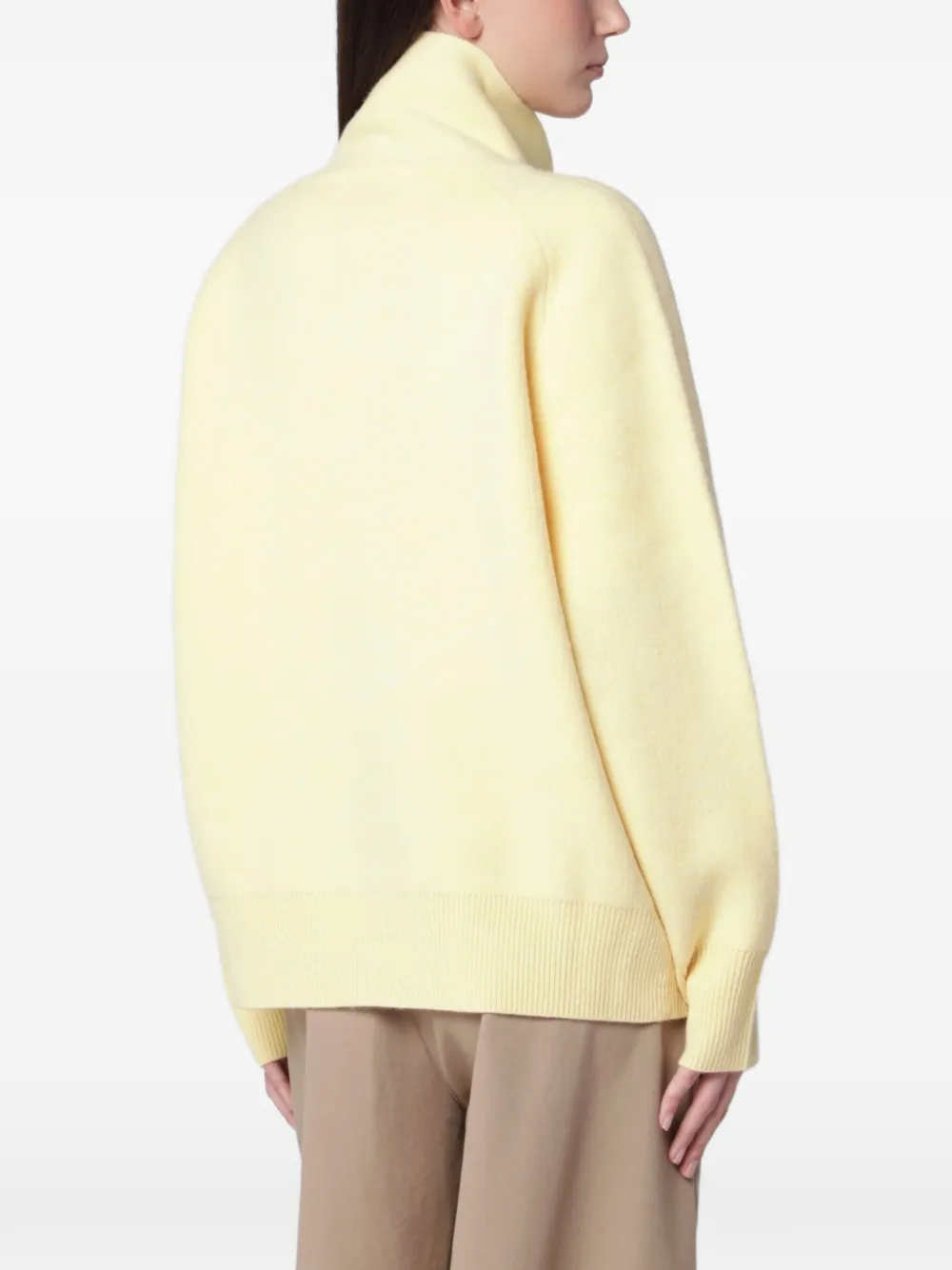 Guest In Residence zip-up cardigan Geel