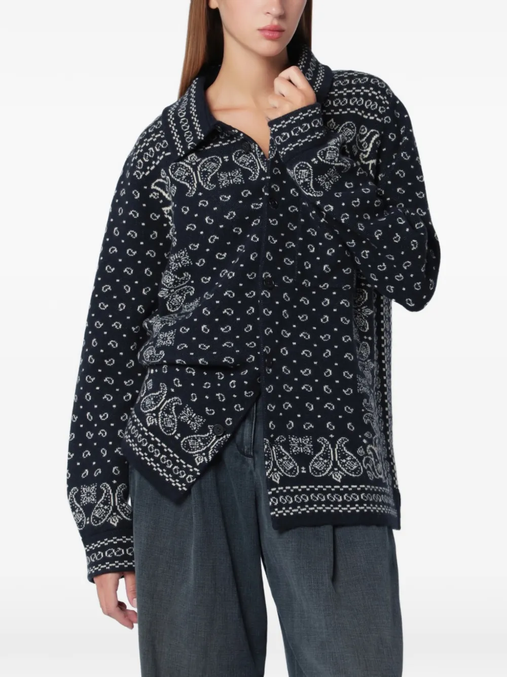 Guest In Residence Wild Rag paisley-print shirt - Blau