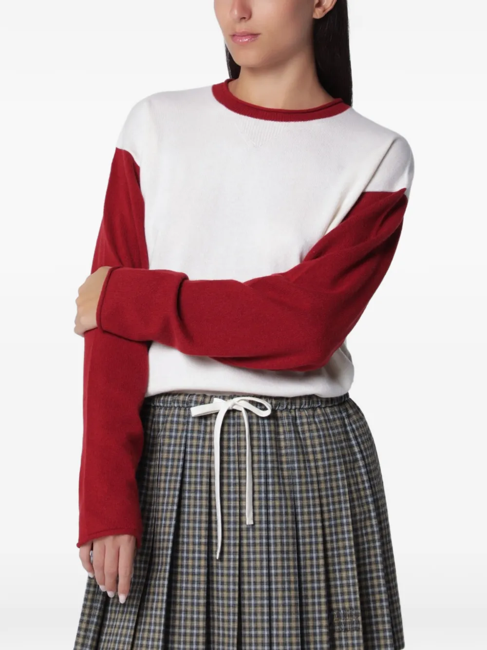 Guest In Residence Baseball oversized sweater - Bianco