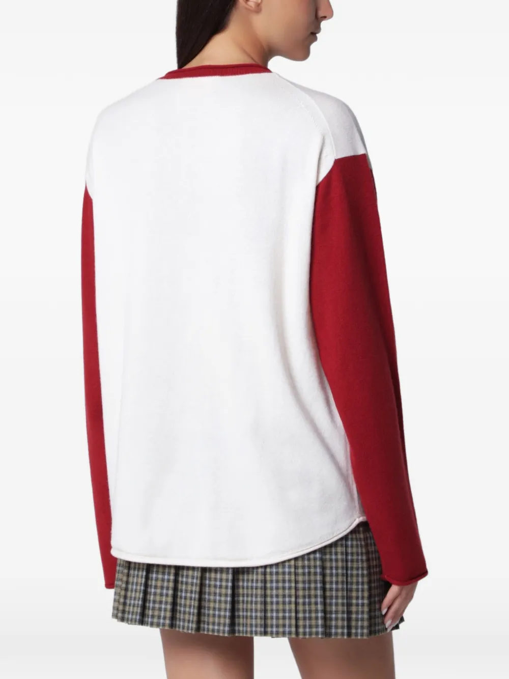 Guest In Residence color-block oversized sweater Wit