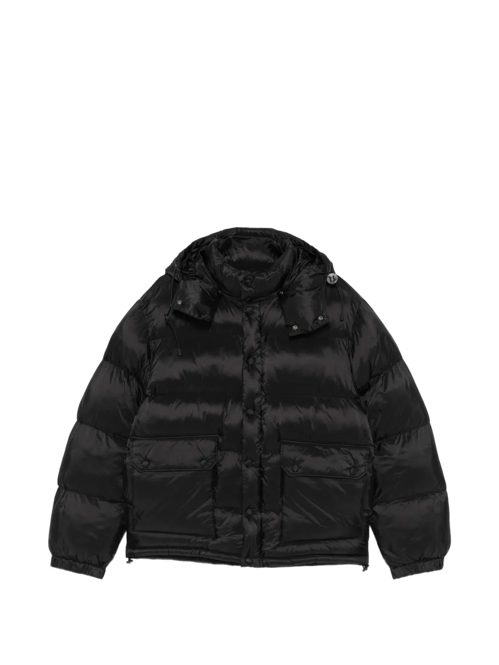 Officine Generale quilted hooded down jacket - Nero