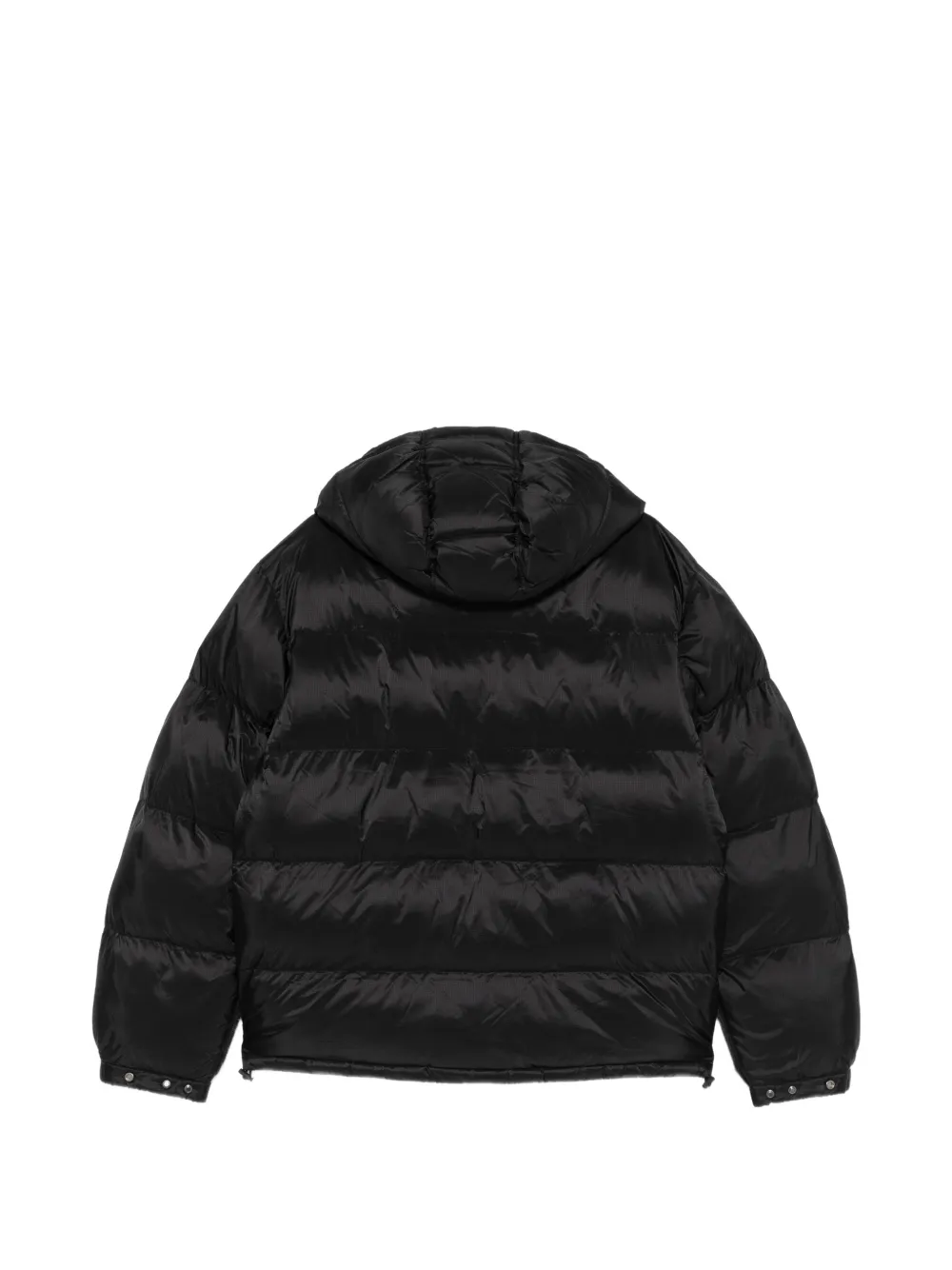 Officine Generale quilted hooded down jacket Zwart