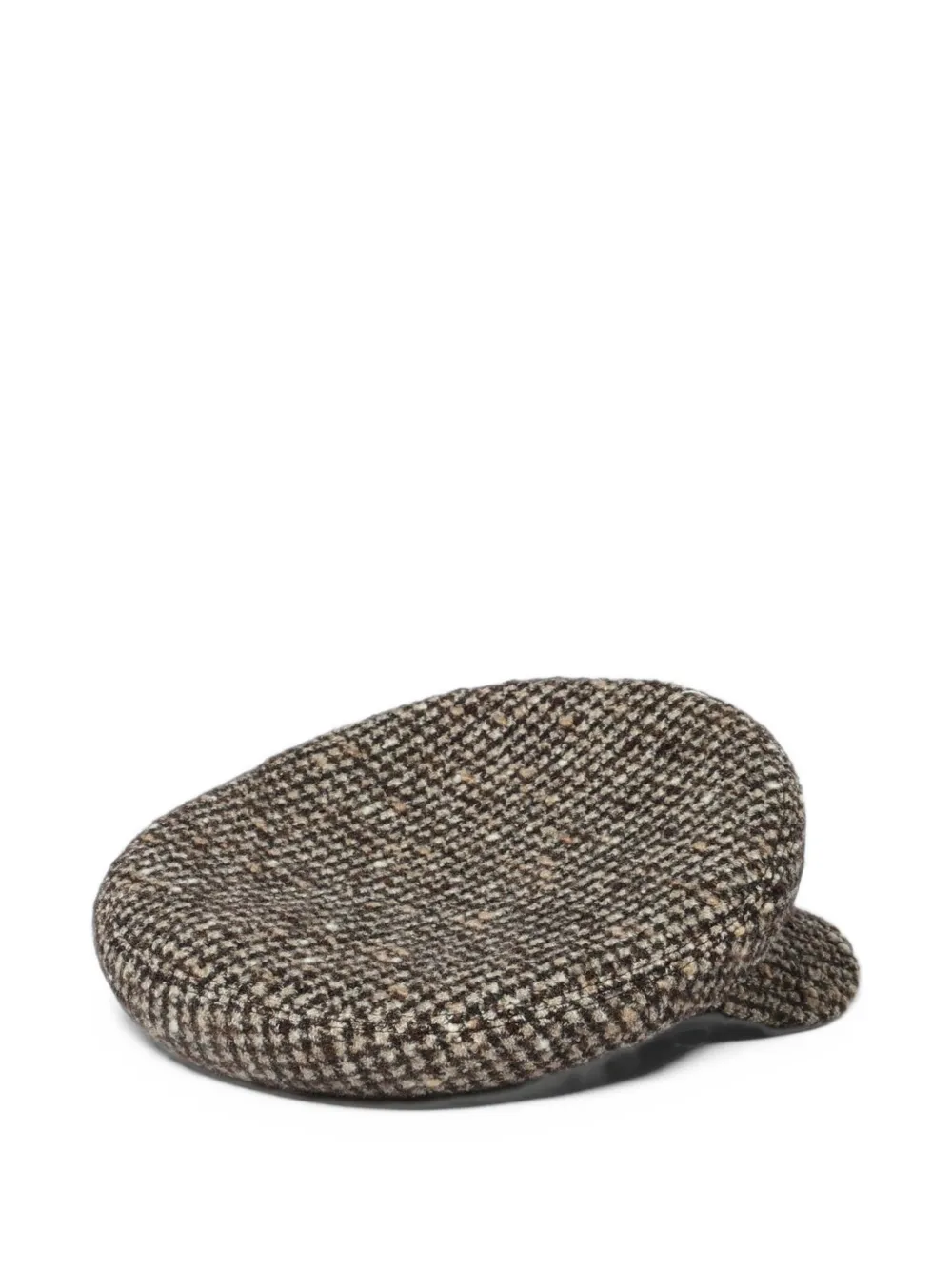 Borsalino houndstooth bouclé baker boy hat Bruin