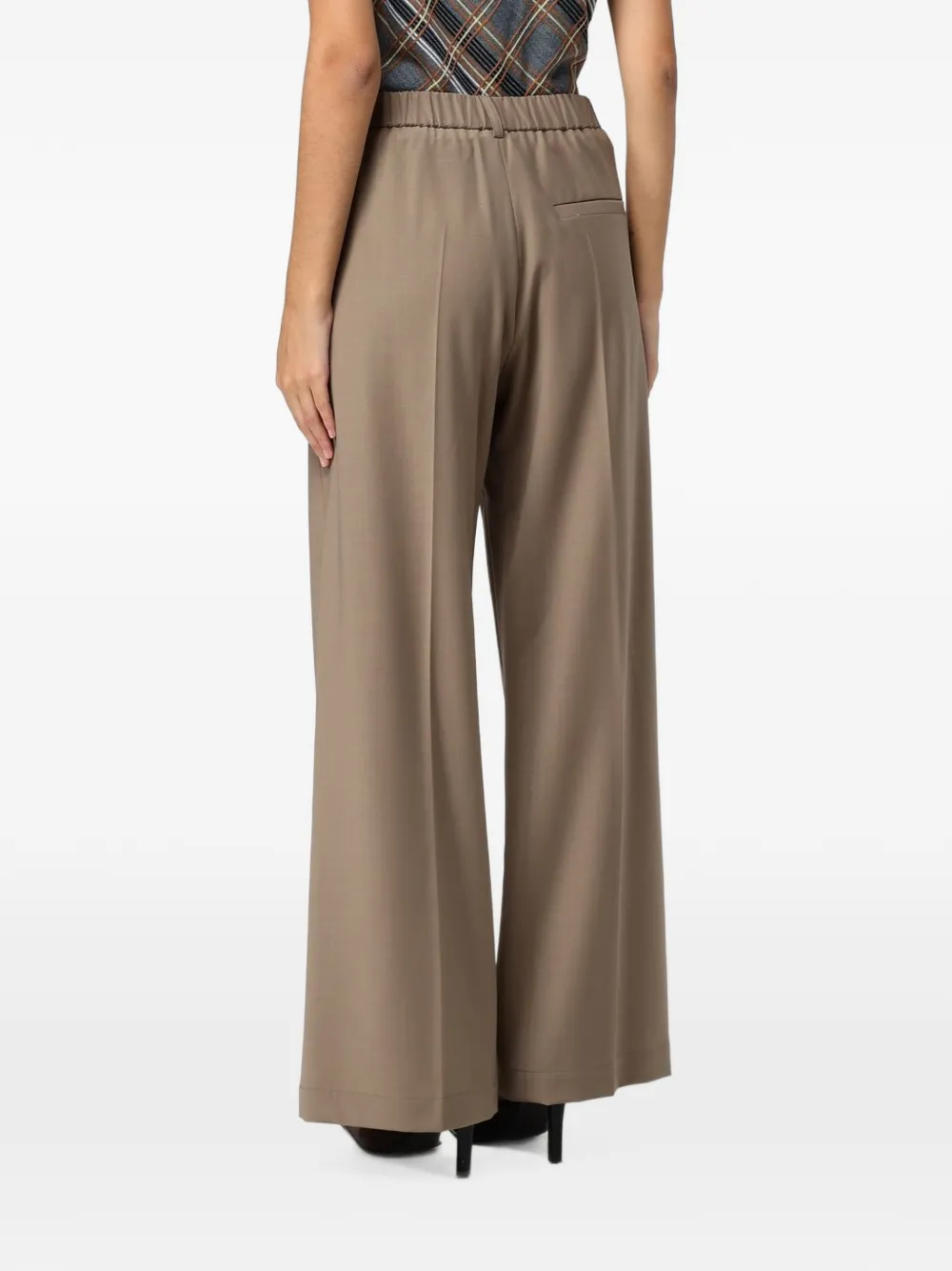 Tela pleated wide-leg trousers Beige