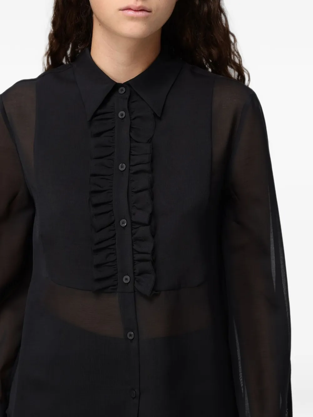 Tela Blouse met ruches Zwart