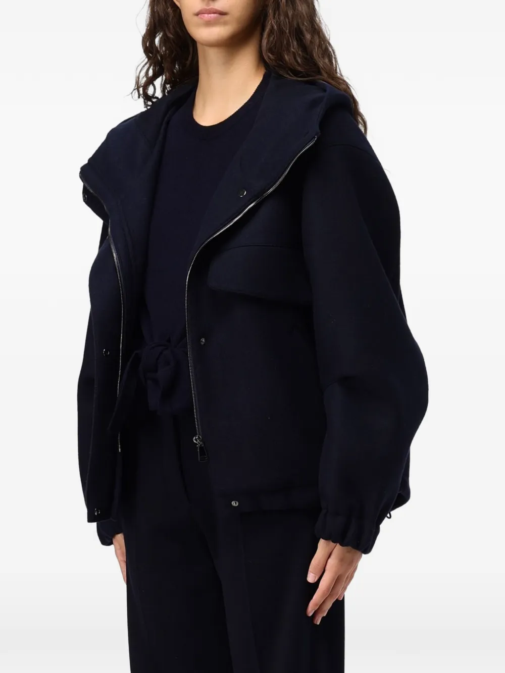 Tela hooded long-sleeve jacket Blauw