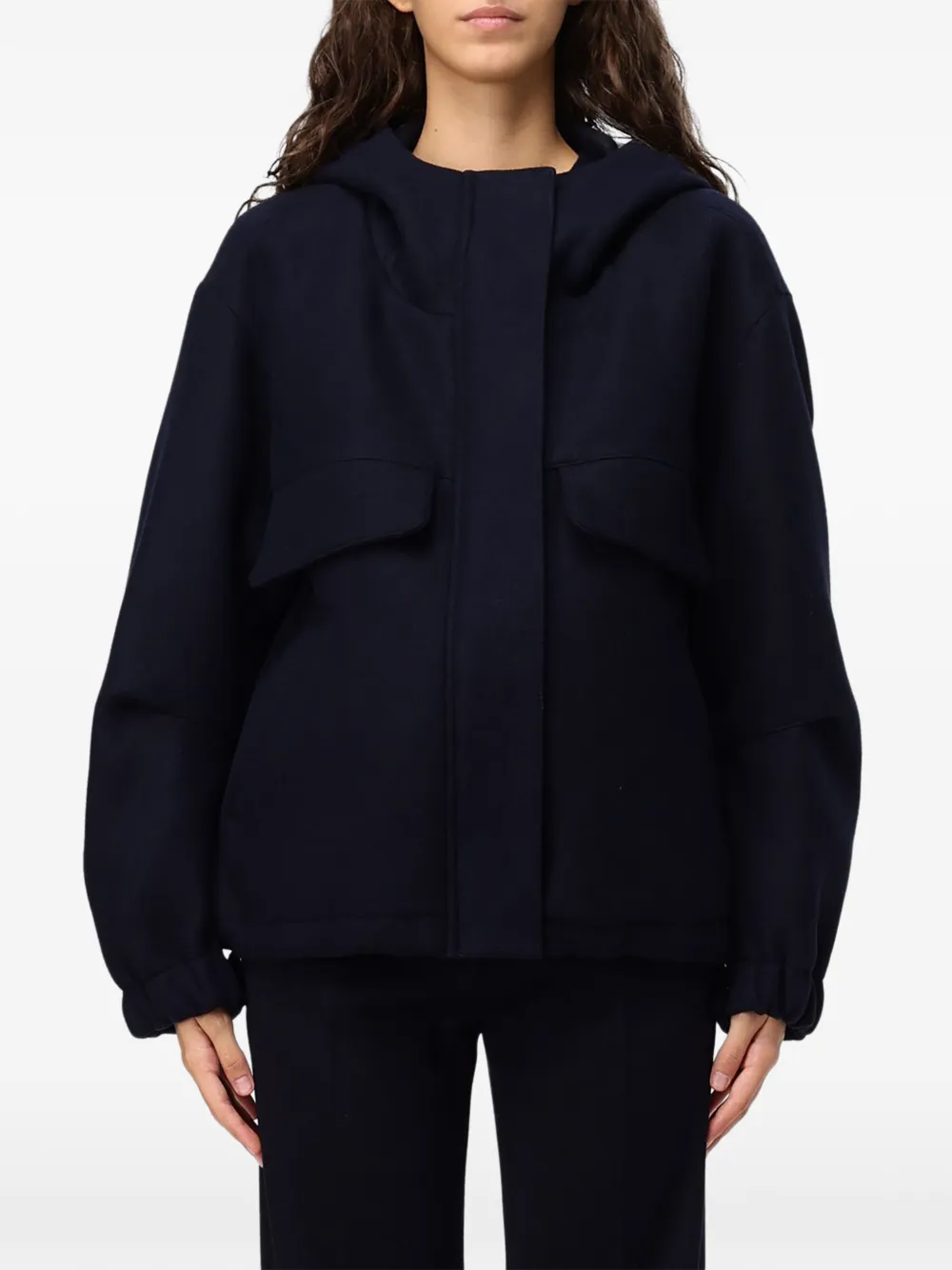 Tela hooded long-sleeve jacket Blauw