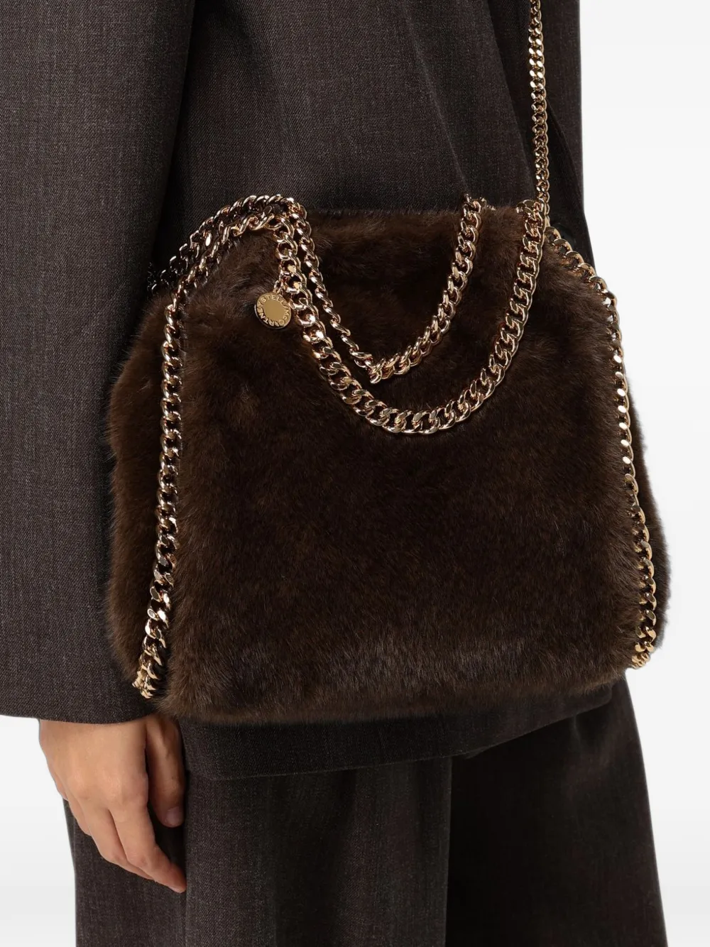 Stella McCartney Falabella mini tote bag Bruin