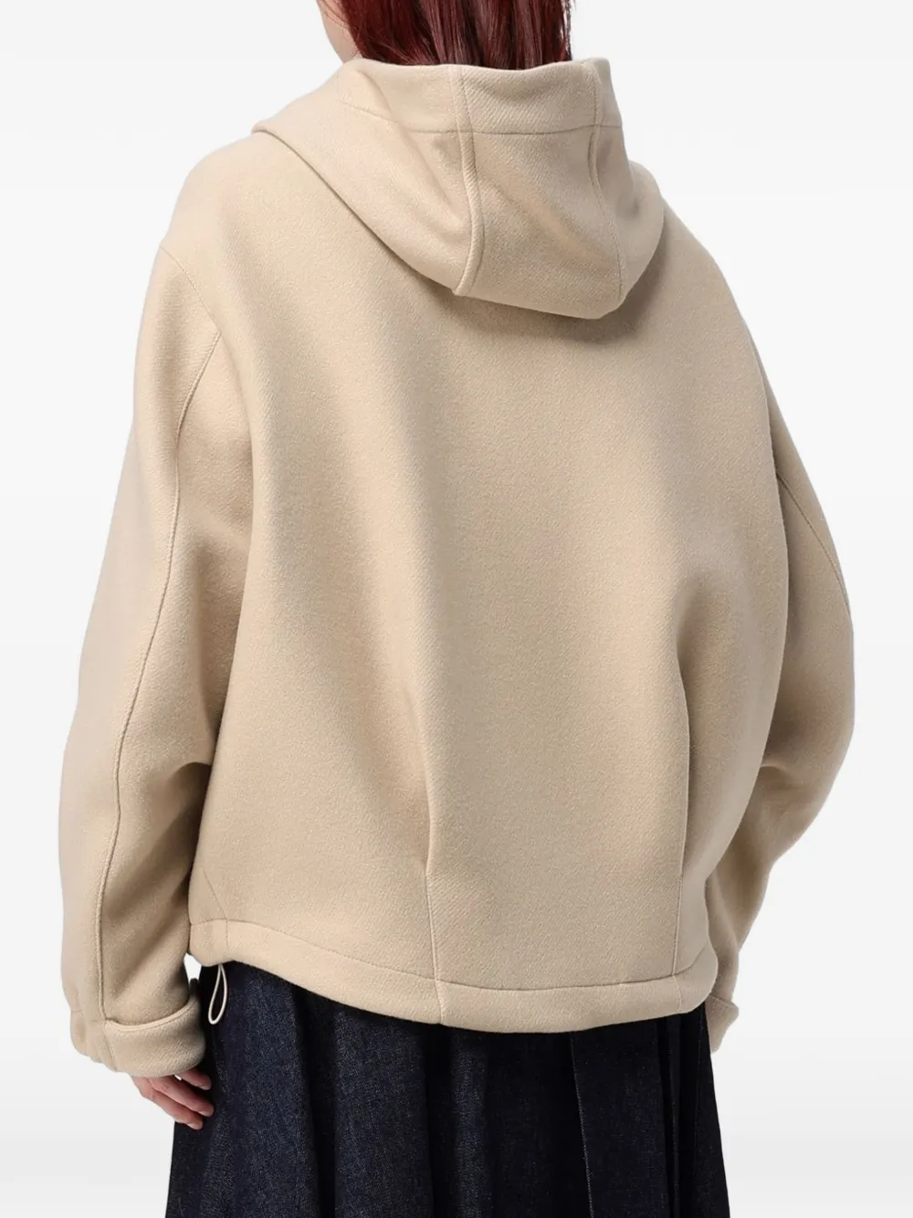 Tela hooded oversized jacket Beige
