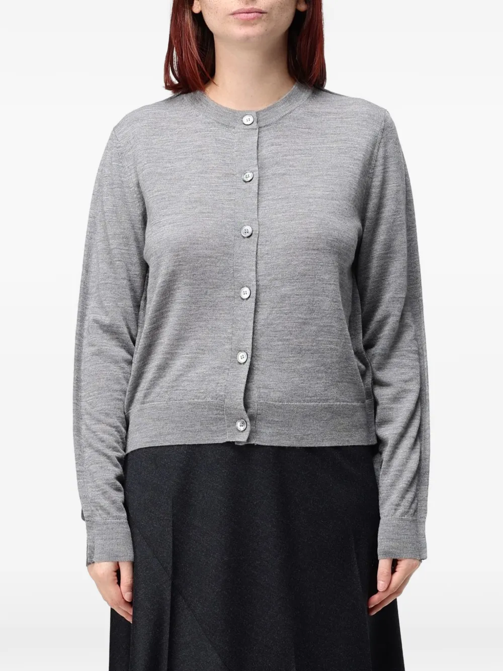 Tela button-up wool cardigan - Grigio