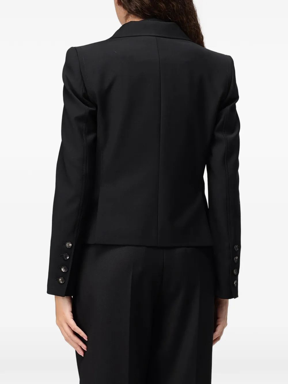 Tela double-breasted wool blazer Zwart