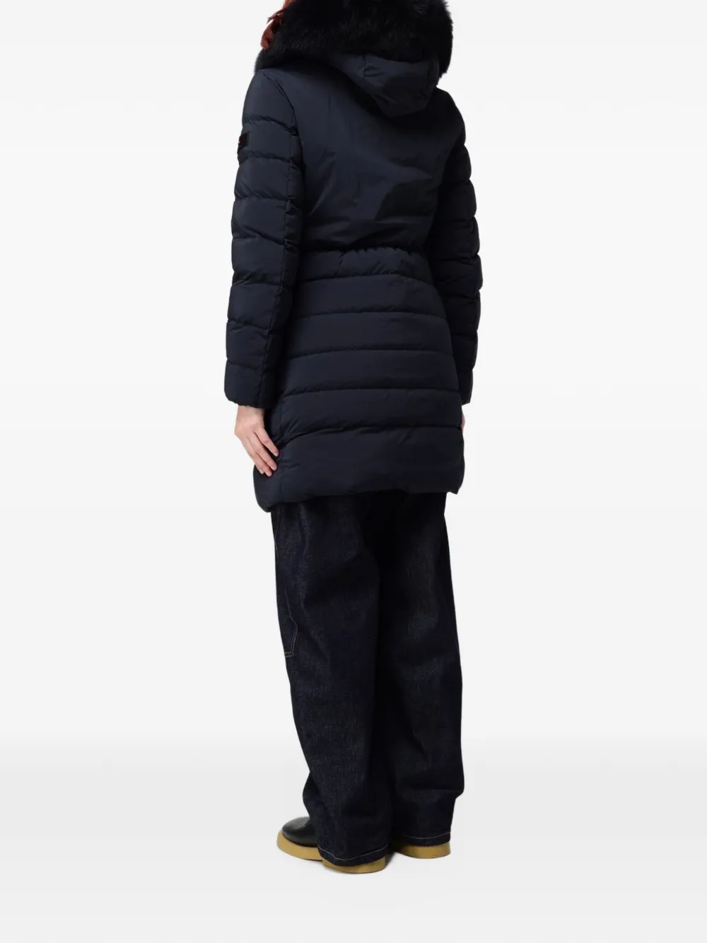 Peuterey Seriola quilted shearling-trim parka Blauw