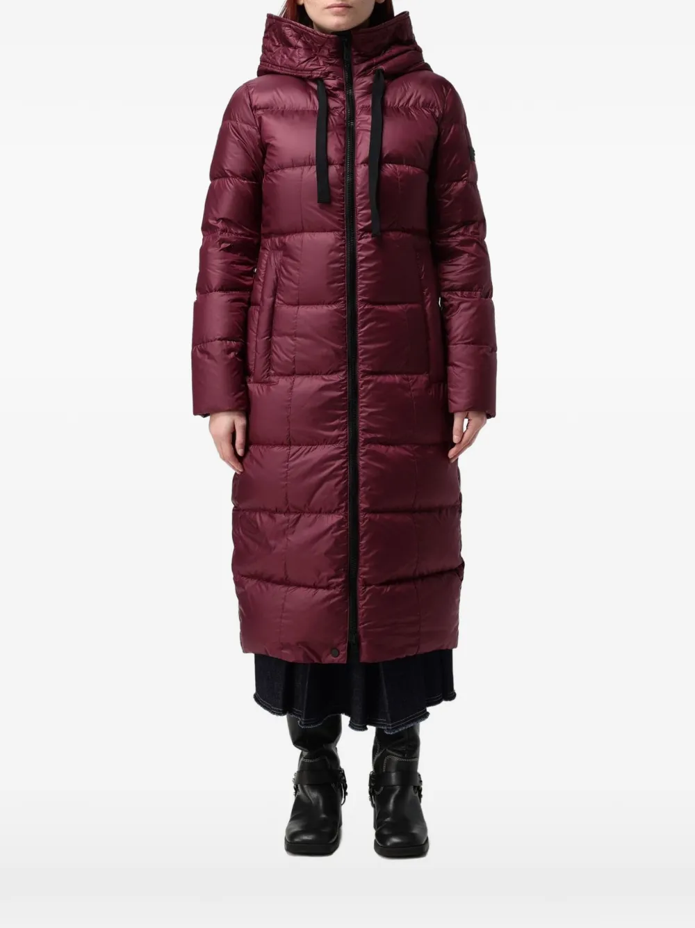Peuterey Nunki quilted hooded coat - Red