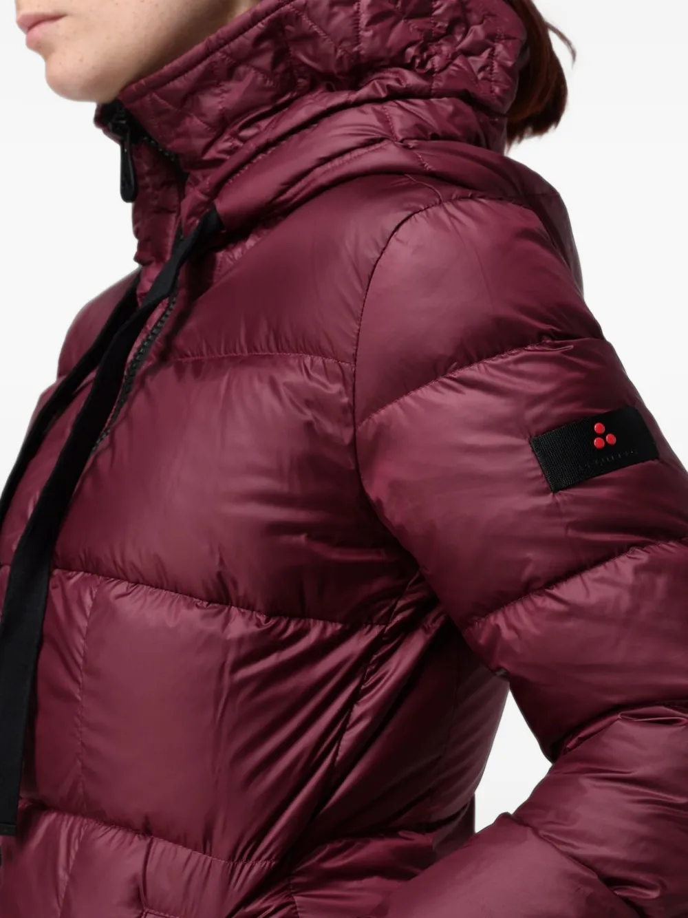 Peuterey Nunki quilted hooded coat Rood