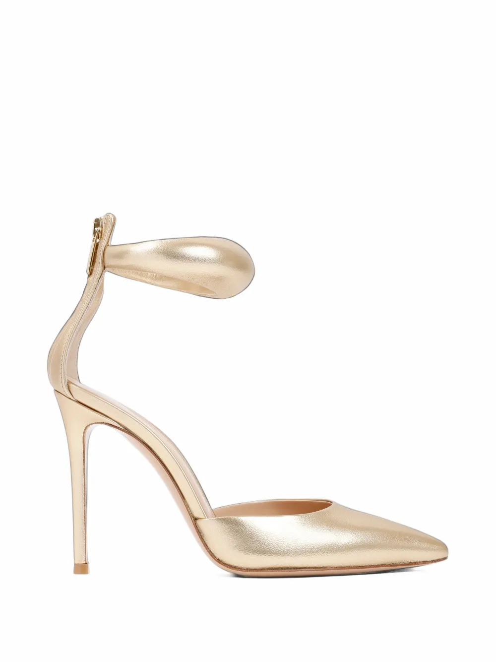 Gianvito Rossi metallic ankle-strap pumps - Gold