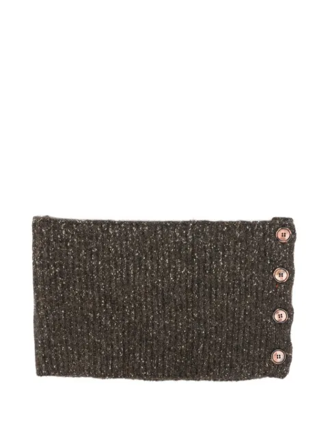 ELY ELY button-fastening ribbed-knit scarf
