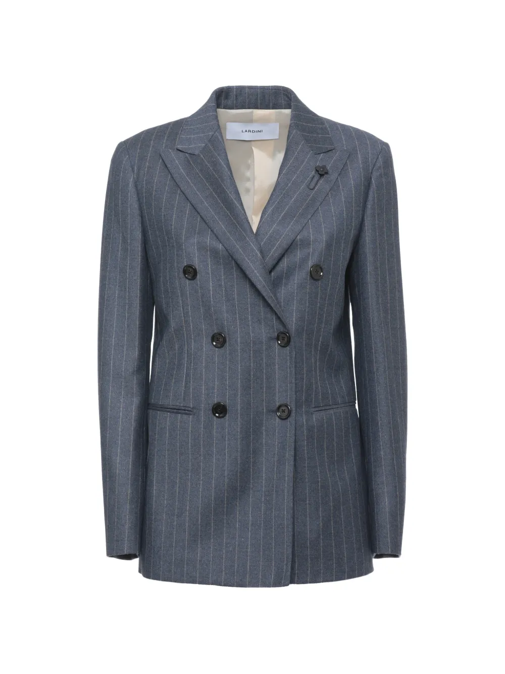 Lardini pinstripe double-breasted blazer - Blue